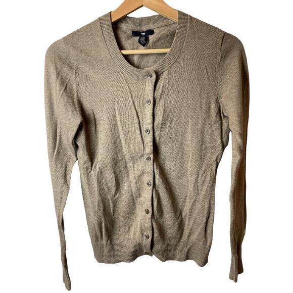 Gap Factory Oatmeal Tan Cardigan Sweater Women's Size XS - Picture 1 of 4